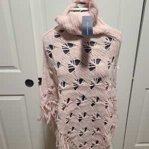 French Connection shawl shrug sweater pink